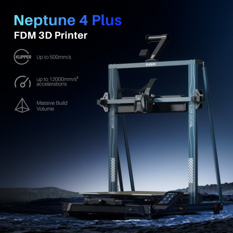 Друкарка 3D ELEGOO Neptune 4 Plus (FDM 1.75 mm 0.4 mm 320×320×385 mm WiFi WLAN USB сірий)