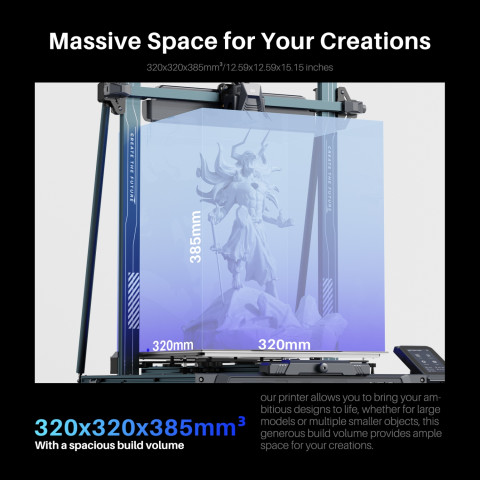 Друкарка 3D ELEGOO Neptune 4 Plus (FDM 1.75 mm 0.4 mm 320×320×385 mm WiFi WLAN USB сірий)