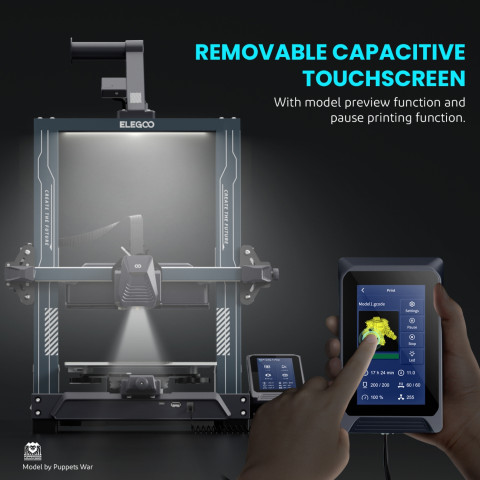 Принтер 3D ELEGOO Neptune 4 Pro (FDM 1.75 mm 0.4 mm 225x225x265 mm WLAN USB сірий)