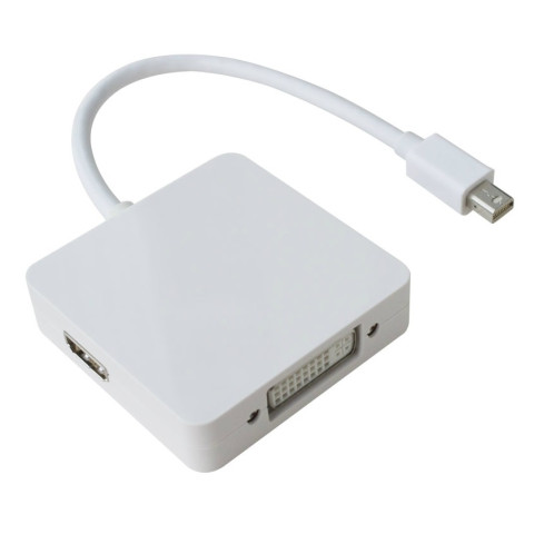 Перехідник mini DisplayPort M -> HDMI/DisplayPort/DVI (24+5), FHD 1080p, кабель 0.2 м