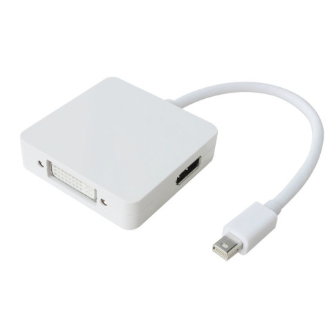 Перехідник mini DisplayPort M -> HDMI/DisplayPort/DVI (24+5), FHD 1080p, кабель 0.2 м