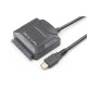 Перехідник USB 3.1 Type-C -> SATA III (F) 2.5"/3.5" 7+15pin з БЖ