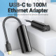 Перехідник USB 3.1 Type-C -> Ethernet RJ45 100Mb Vention чорний