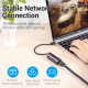 Перехідник USB 3.1 Type-C -> Ethernet RJ45 100Mb Vention чорний