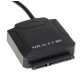 Перехідник USB 3.0 Type-A -> SATA III (F) 2.5"/3.5" 7+15pin з БЖ, чорний