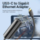 Перехідник USB 3.1 Type-C -> Ethernet RJ45 1000Mb Gigabit Vention чорний