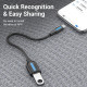 Перехідник USB 2.0 Micro BM -> USB AF (OTG) 0.15 м, PVC Vention чорний