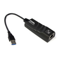 Перехідник USB 3.0 Type-A -> Ethernet RJ45 1000Mb Realtek RTL чорний