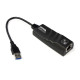 Перехідник USB 3.0 Type-A -> Ethernet RJ45 1000Mb Realtek RTL чорний