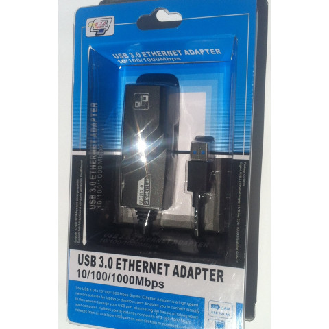 Перехідник USB 3.0 Type-A -> Ethernet RJ45 1000Mb Realtek RTL чорний