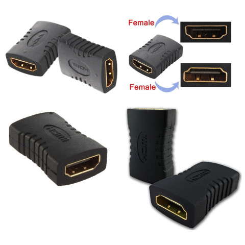Перехідник HDMI AF <-> AF чорний
