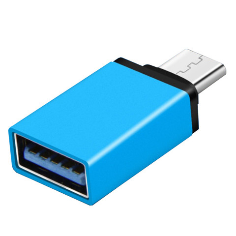 Перехідник Type-C -> USB 3.1 (OTG) OEM, Blue