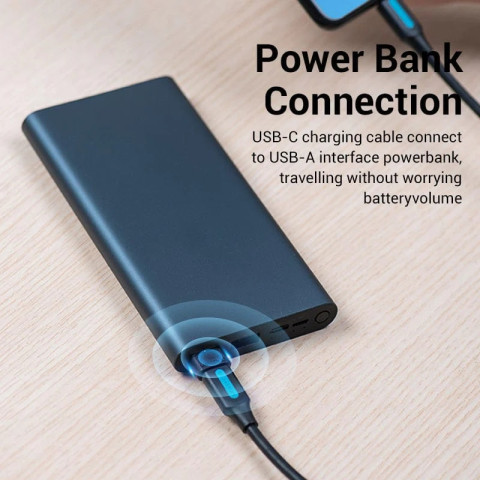 Перехідник USB 2.0 AМ -> USB Type-C (F) PVC Vention чорний