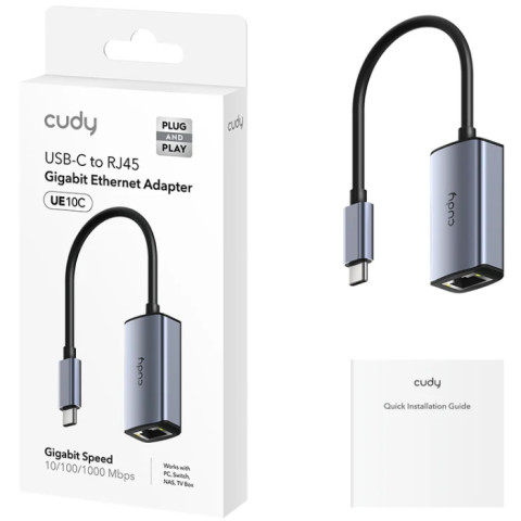 Перехідник USB 3.0 Type C -> Ethernet RJ45 1000 Mb Cudy