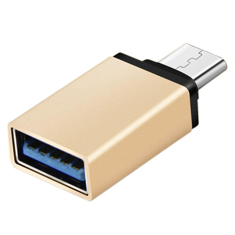Перехідник Type-C -> USB 3.1 (OTG) OEM, Gold