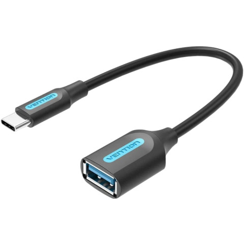 Перехідник USB 3.1 Type-C -> USB AF (OTG), 0.15 m PVC Vention чорний