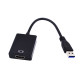 Перехідник USB 3.0 Type-A -> HDMI AF кабель 20см, чорний