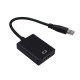 Перехідник USB 3.0 Type-A -> HDMI AF кабель 20см, чорний
