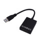 Перехідник USB 3.0 Type-A -> HDMI AF кабель 20см, чорний