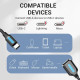 Перехідник USB 2.0 Type-C -> USB AF (OTG), 0.15 m PVC Vention чорний
