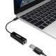 Перехідник USB 3.1 Type-C -> Ethernet RJ45 1000Mb 0,15 м, Choetech чорний