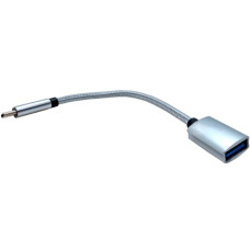 Перехідник OTG Type-C -> USB 3.2, 0.15 м, срібний