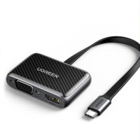 Перехідник USB 2.0 Type-C -> HDMI+VGA (HDMI 1.4b) CM303 Ugreen чорний