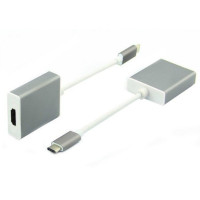 Перехідник USB 3.1 Type-C -> HDMI (F), сріблястий