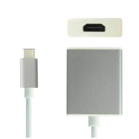 Перехідник USB 3.1 Type-C -> HDMI (F), сріблястий