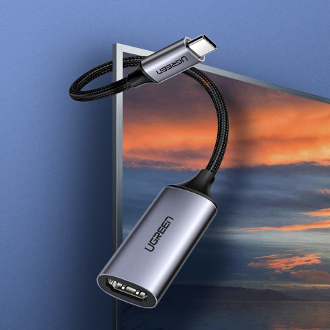Перехідник USB 2.0 Type C -> HDMI V2.0 4K@60Hz 10 См CM297 UGREEN Сірий