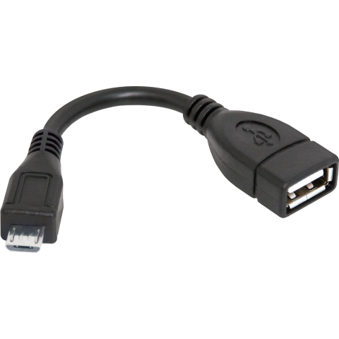 Перехідник OTG micro USB M -> USB AF, 8см