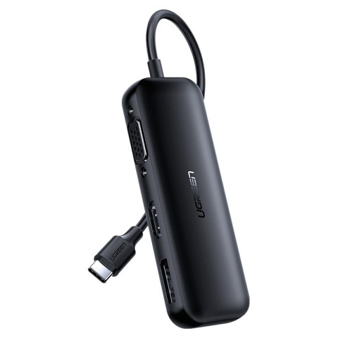 Перехідник USB 2.0 Type-C -> VGA V1.2 /HDMI V2.0b/DP V1.2a CM260 UGREEN Чорний