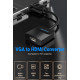 Перехідник VGA 15F -> HDMI M, 1080P 60Hz, 3,5мм Audio, кабель 0,15м Vention чорний