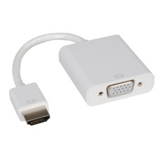 Перехідник HDMI M -> VGA F білий (без звуку) OEM