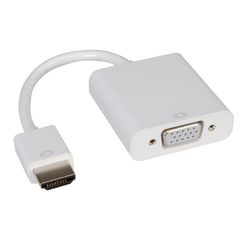 Перехідник HDMI M -> VGA F білий (без звуку) OEM