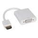Перехідник HDMI M -> VGA F білий (без звуку) OEM
