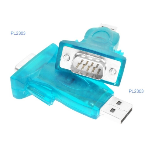 Перехідник USB 2.0 Type-A -> COM (RS232) 9pin, Chipset PL-2303, синій