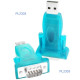 Перехідник USB 2.0 Type-A -> COM (RS232) 9pin, Chipset PL-2303, синій