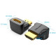 Перехідник HDMI F -> HDMI M, кут 90° 4K 60Hz PVC Vention чорний