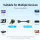 Перехідник HDMI F -> HDMI M, кут 90° 4K 60Hz PVC Vention чорний