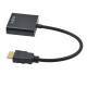 Перехідник HDMI M -> VGA F чорний (без звуку) OEM