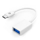 Перехідник USB 3.1 Type-C -> USB (OTG), 15см. HP білий