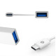 Перехідник USB 3.1 Type-C -> USB (OTG), 15см. HP білий