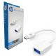 Перехідник USB 3.1 Type-C -> USB (OTG), 15см. HP білий