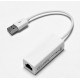 Перехідник USB 2.0 Type-A -> Ethernet RJ45 100Mb чорний 0.1м білий, RTL