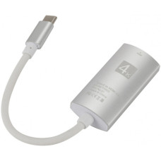 Перехідник USB 3.1 Type-C -> HDMI (F), 4K 30HZ, кабель 0.1м, срібний