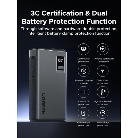 Автомобільний Jump Starter 12000mAh ES702 Ugreen