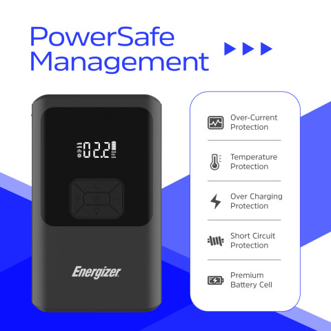 Автомобільний Jump Starter 10000mAh 37W USB-C,USB-A, 160 PSI, ліхтар 2W Energizer