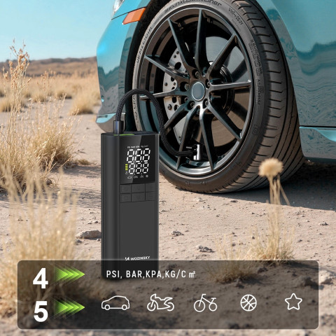 Автомобільний портативний компресор Wozinsky WPEP-8000 150 PSI, Power Bank 8000 мАг, Black