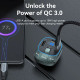 Автомобільний FM-трансміттер Vention PD 54W 3-Port USB (C+A+A) LED/USB Flash/Bluetooth, вольтметр